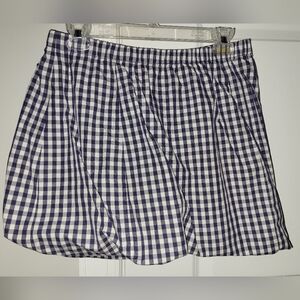 J. Crew Blue Gingham Small Bubble Mini Skirt